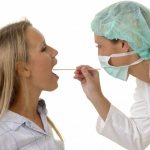 Treatment of blood on the tonsils