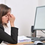 Woman in front of a monitor